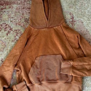Aerie Burnt Orange Cropped Hoodie